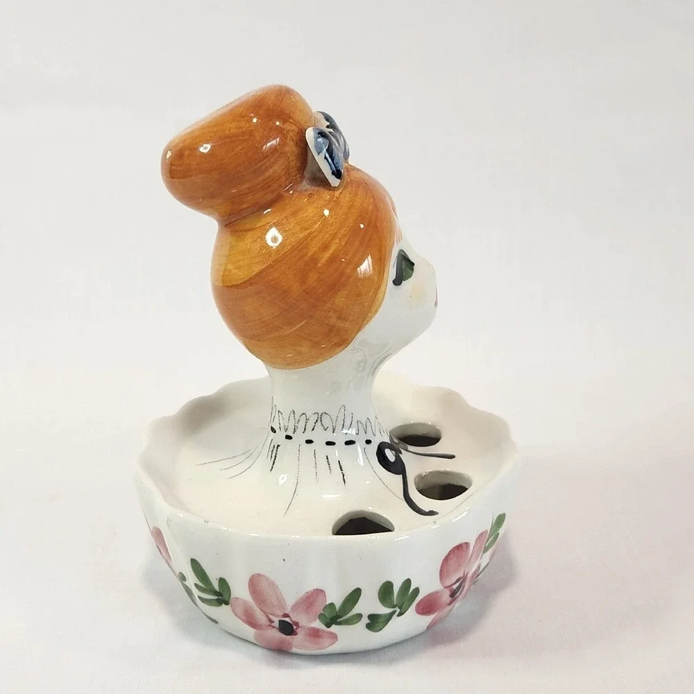 Vintage Lady Head Vintage Lipstick Holder Quadrifoglio‎ Italy 60s (?)